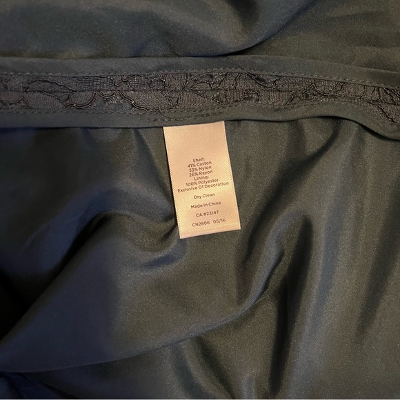 Talbots Emerald Green Lace Sheath Dress Scalloped Hem 10 - Picture 7 of 8